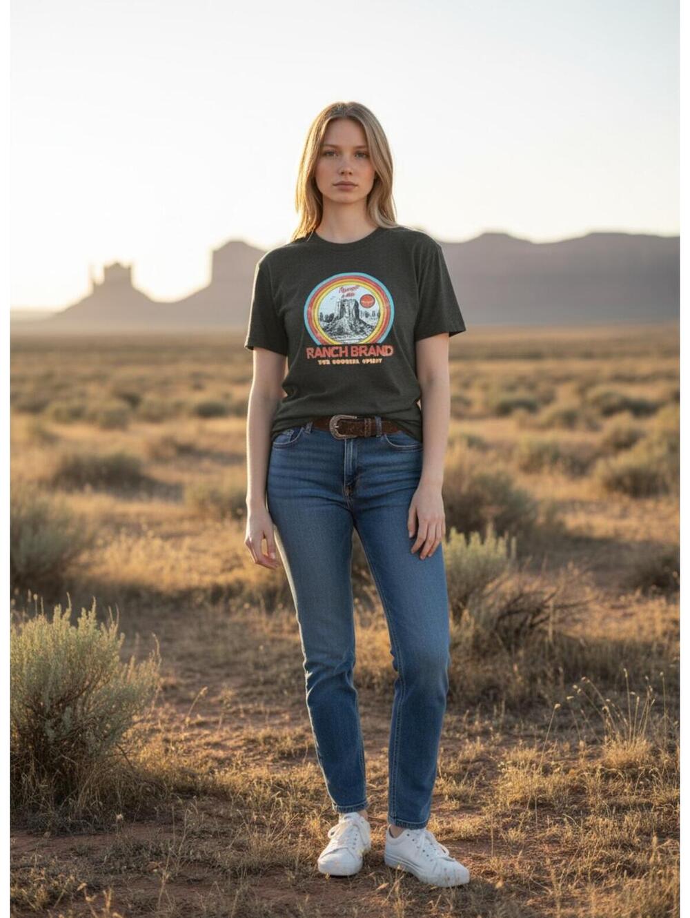🌵 Ranch Brand Women's Graphic T-Shirt 🌵 Vintage Western Look